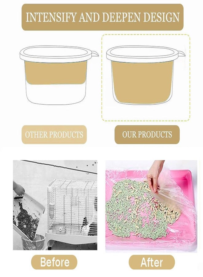 Ouliget Disposable Rabbit Cage Liner Bag with Elastic,Portable Large Size Pet Litter Box Tidy Bags,Small Animal Universal Toilet Film for Bird Hamster Cat Hedgehog,50 Pieces - Image 4